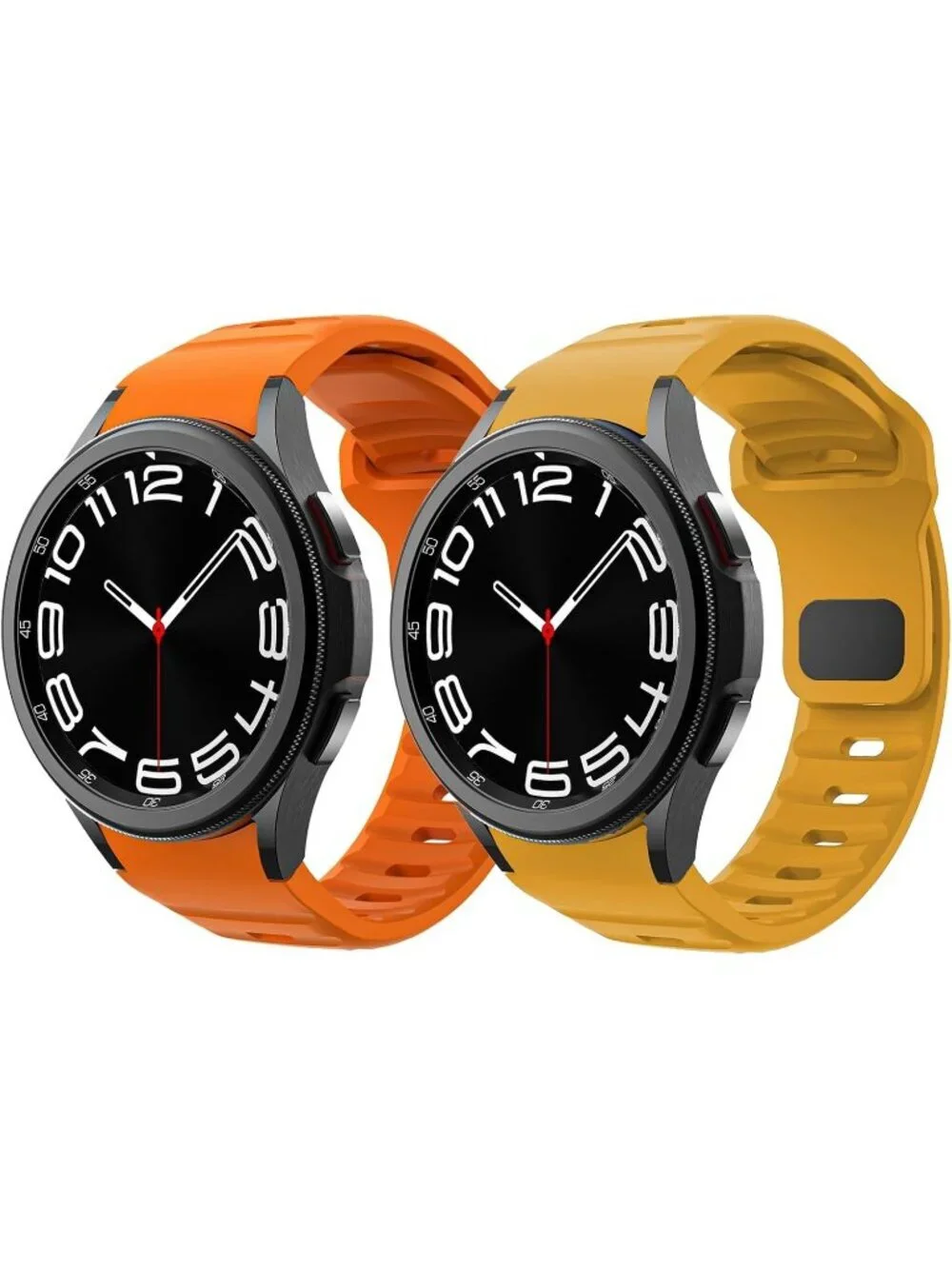 Men's Orange And Yellow Analog Two Pack Replacement Samsung Galaxy Classic Watch